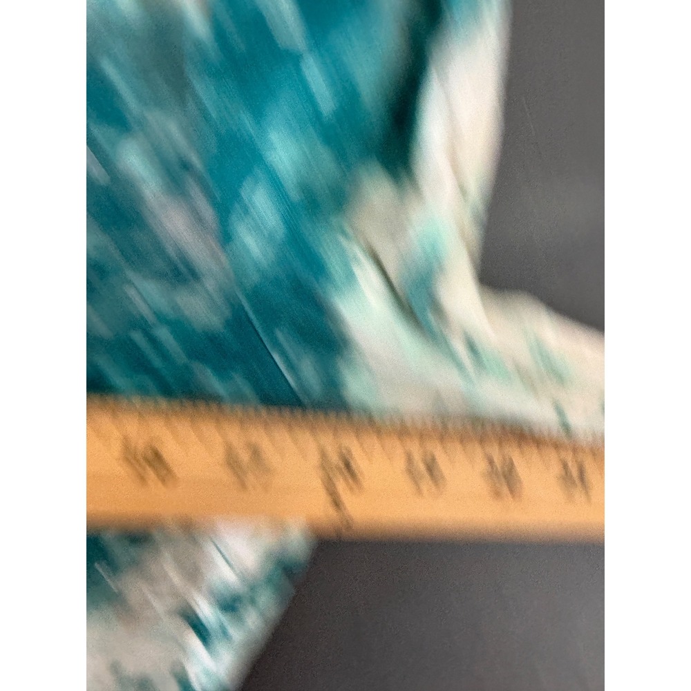 Reba Womens Teal Orange Abstract Watercolor Sequin Western Rhinestone Top Small - Picture 5 of 8